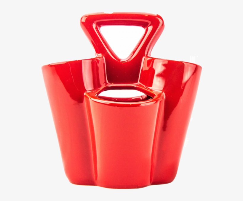 Utensil Holder - Red Ceramic - Ceramic, transparent png #957409