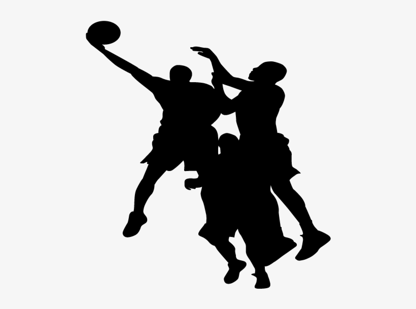 Wdba Silho Team600 - Team Playing Basketball Silhouette, transparent png #957968