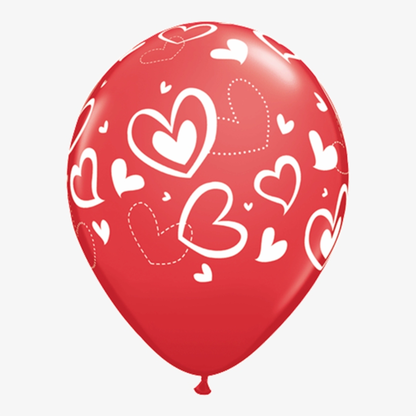 Bday Confetti Dots Red - 80-a-round Birthday Latex Balloons | 6 Count | 11", transparent png #958147
