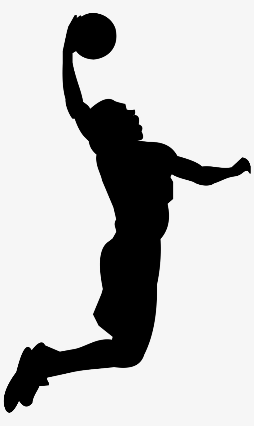 Tyreek 👑jewell - Basketball Player Silhouette Dunking Png, transparent png #958408