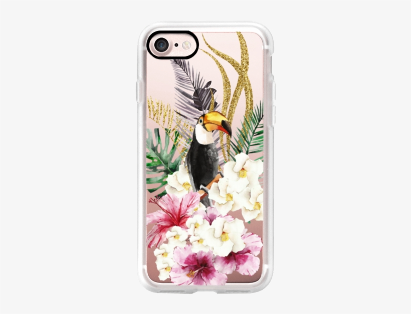 Casetify Iphone 7 Classic Grip Case - Floral Tote Bag. Exotic Floral Bag, transparent png #958487