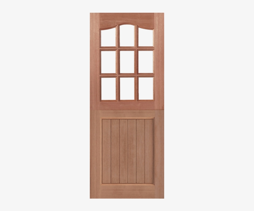 9 Light Swept Head Hardwood Stable Door Unglazed 600 - Lpd Brown Wood Stable 9 Light Hardwood Exterior Door, transparent png #958669