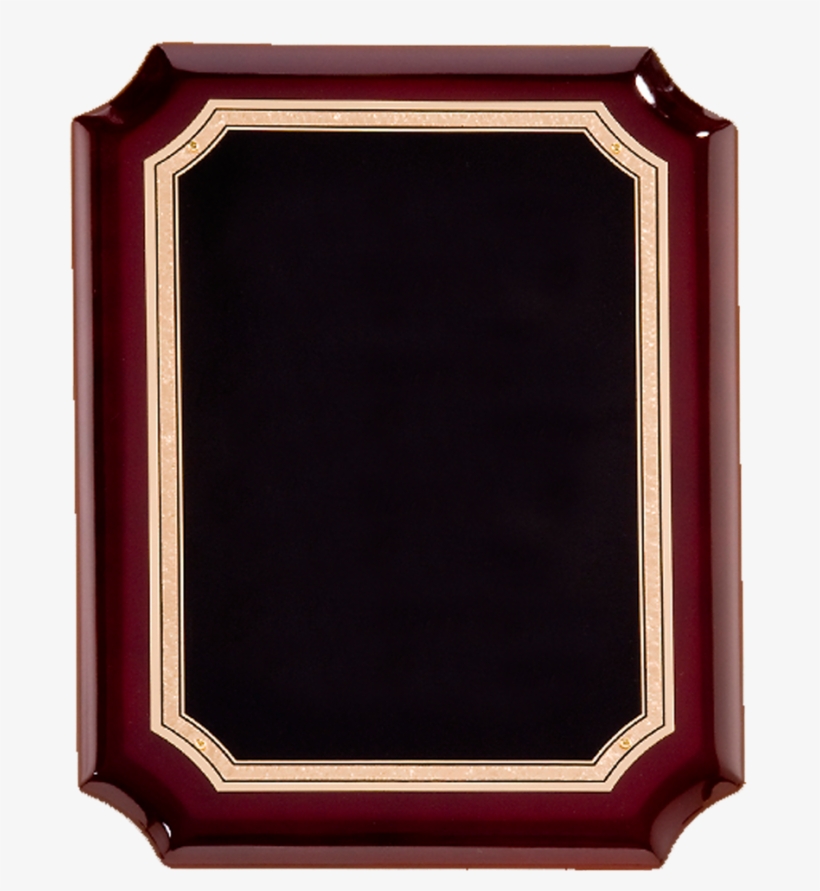 Shop - 8 X 10 1/2 Gloss Rosewood Stained Plaque With Gold, transparent png #959032