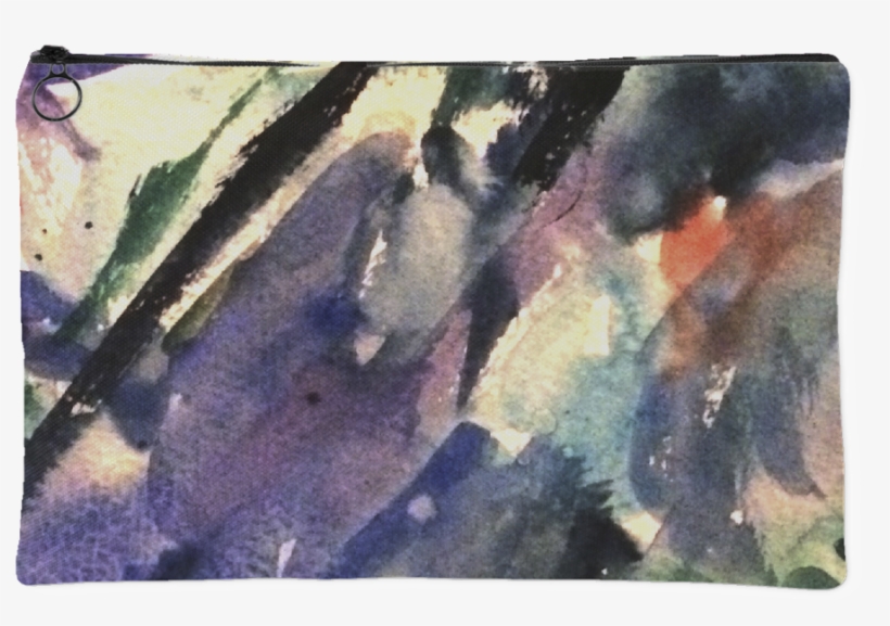 Brushstrokes Makeup Bag - Watercolor Paint, transparent png #959056