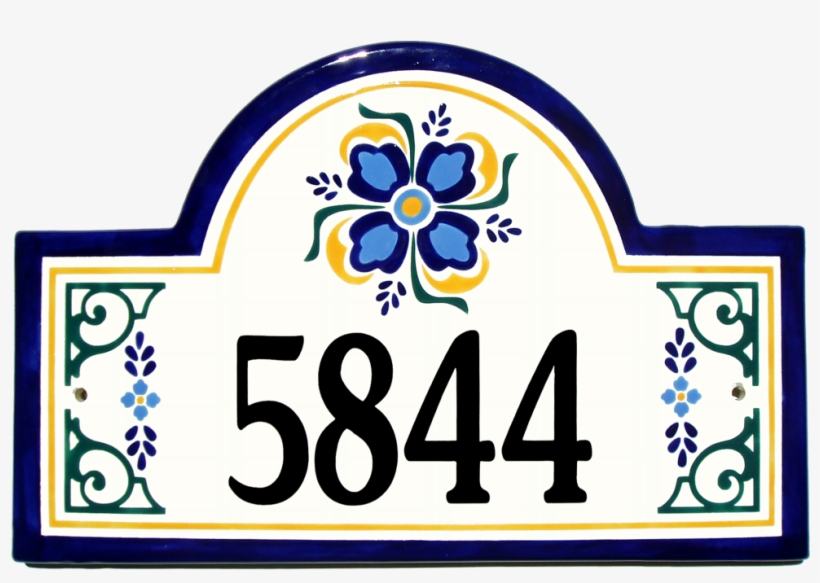 Mexican House Clipart - Ceramic House Numbers Plaque, transparent png #959443