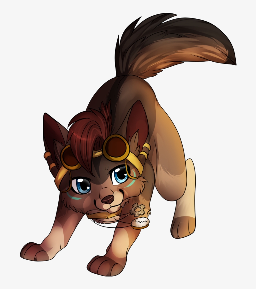 Cute Little Wolf Pupp Playing Around/ Thieving - Cartoon Wolf Walking Drawings, transparent png #959738