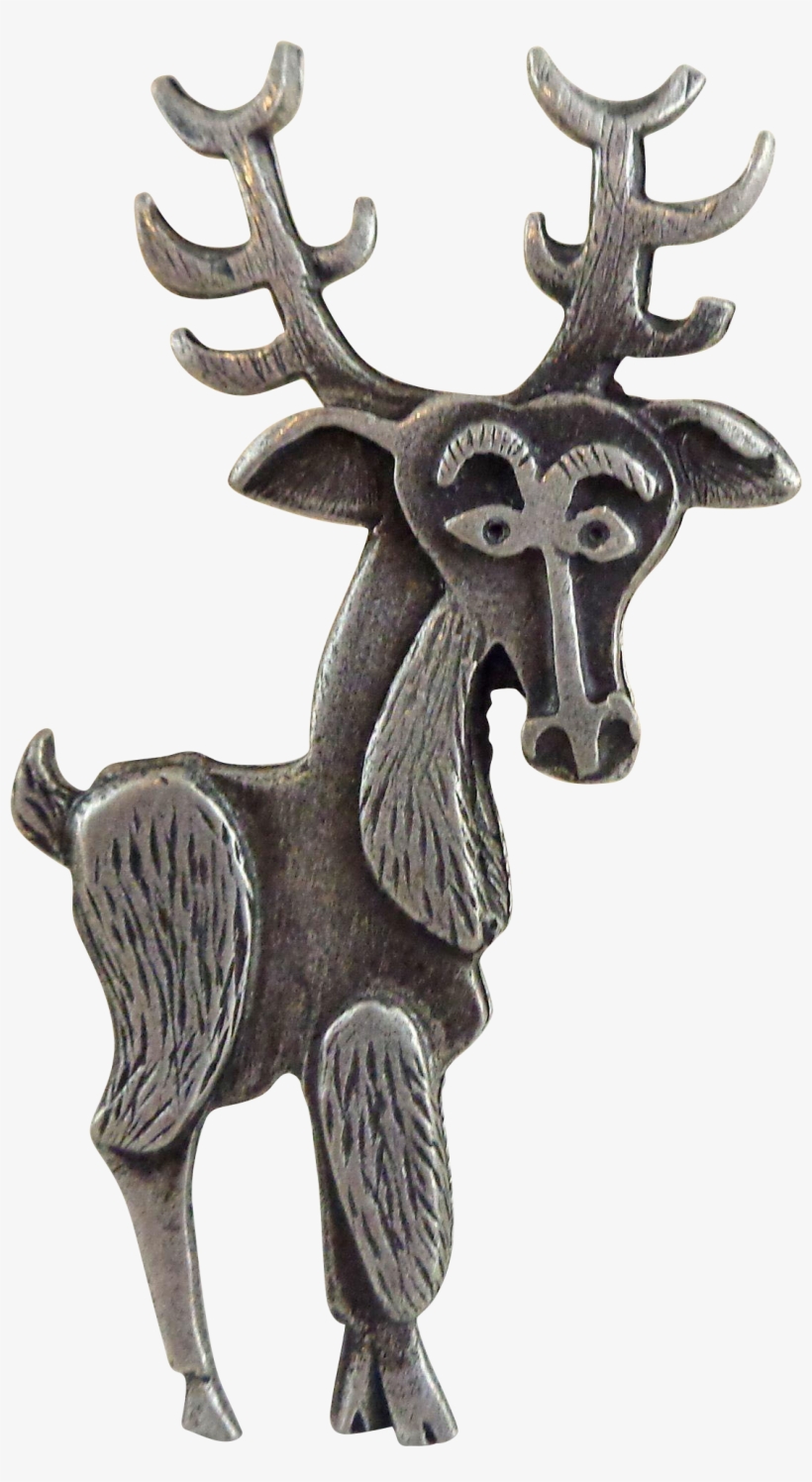 Whimsical Vintage Metzke Pewter Christmas Holiday Reindeer - Christmas Day, transparent png #959844