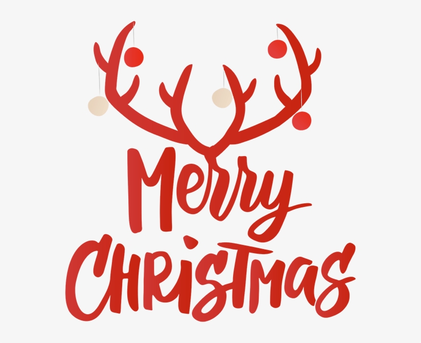 S50015 “merry Christmas Antlers” - Design, transparent png #959881