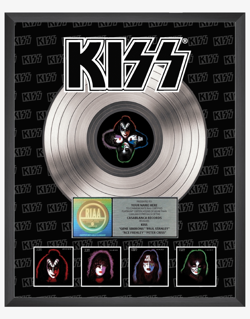 Personalized Solo Album 40th Anniversary Record Award - Kiss, transparent png #959908