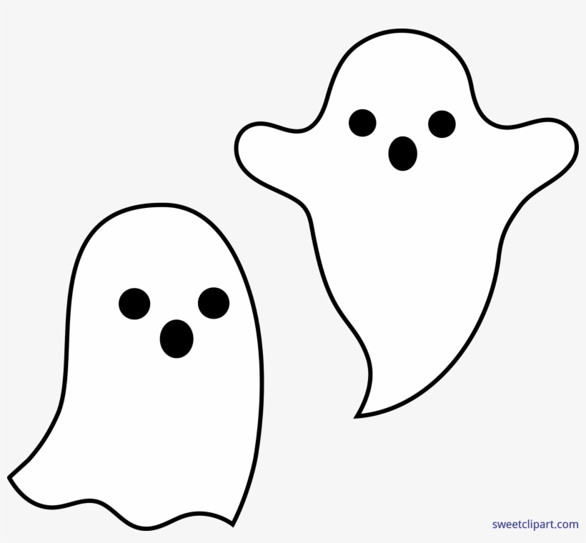 Halloween Ghosts Duo 1 Clip Art - Halloween Ghost Clipart, transparent png #9500575