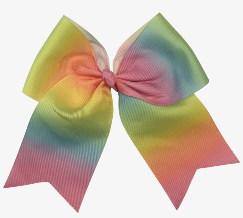 Cheer Bow - Ombre - Hair Clips - Ponytails And Fairytales - Ribbon, transparent png #9500784
