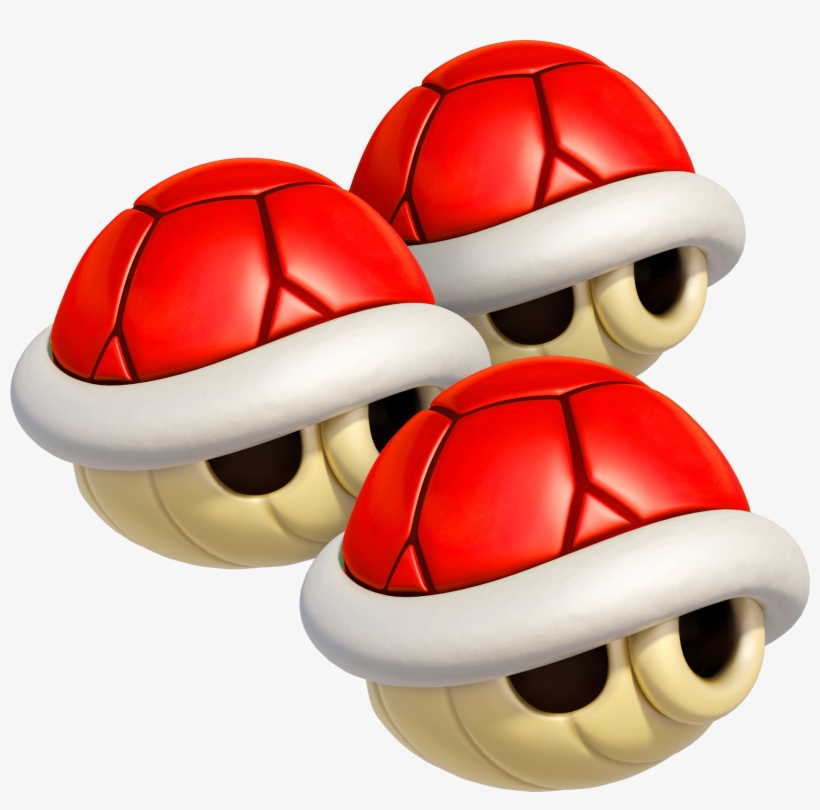 Triple Red Shell - Mario Kart Triple Red Shell, transparent png #9501004