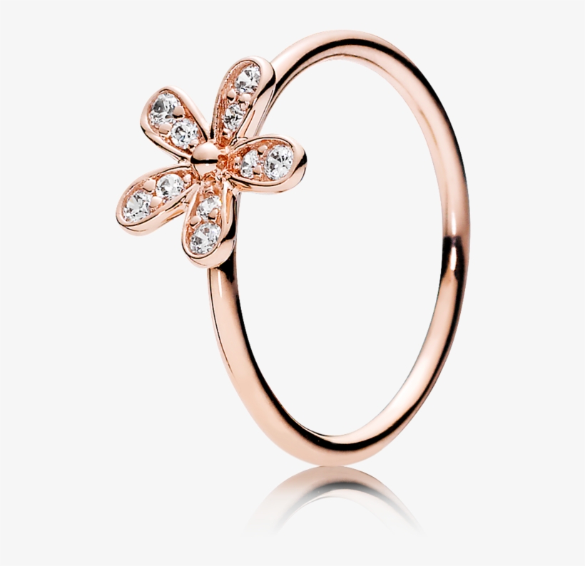 Pandora Rose Gold Flower Ring, transparent png #9501651