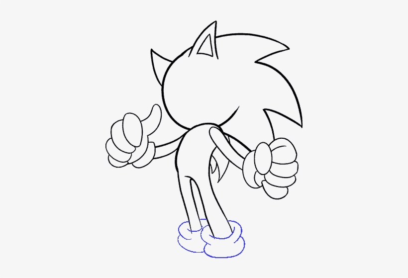 How To Draw Sonic The Hedgehog - Drawing, transparent png #9502067