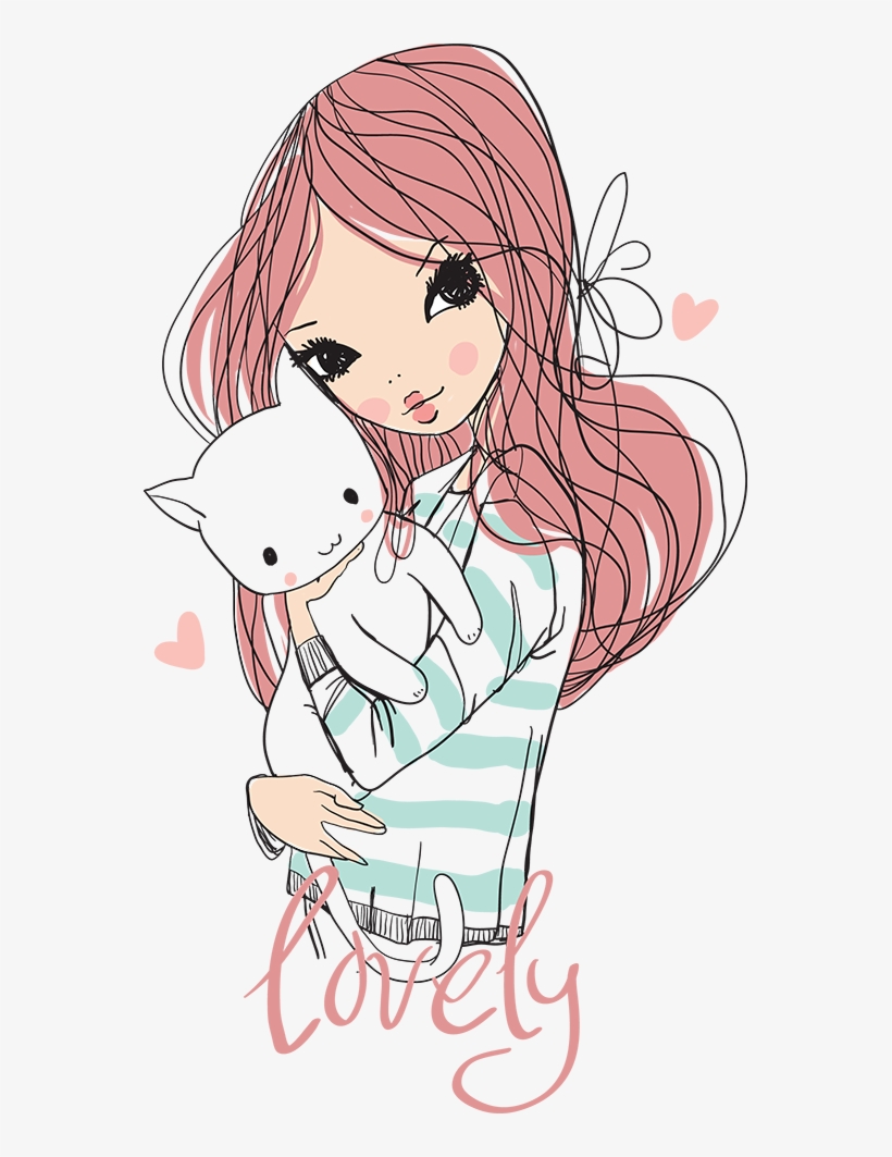 Tubes Personnages - Cute Girl Vector Png, transparent png #9502152