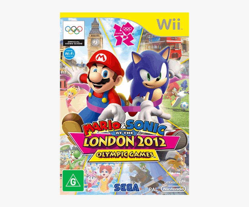 Mario & Sonic At The London 2012 Olympic Games - Mario Vs Sonic London 2012 Wii, transparent png #9502230
