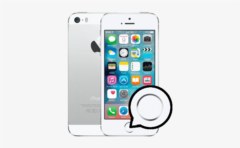 Iphone5s Home Button Replacement - Iphone 5s Silver 16, transparent png #9503829