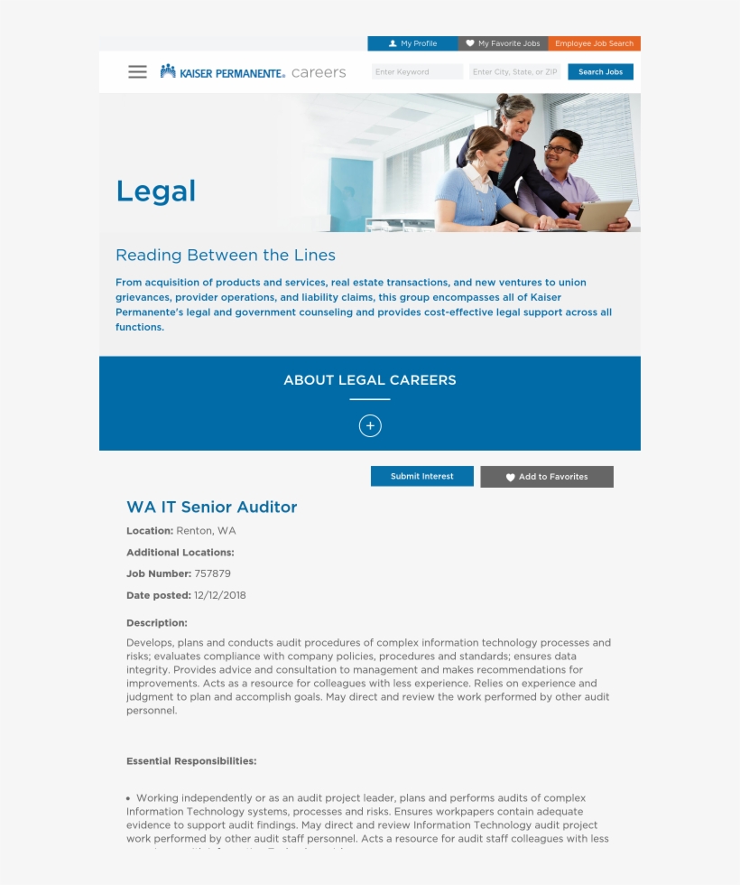 Kaiser Permanente - Web Page, transparent png #9504425