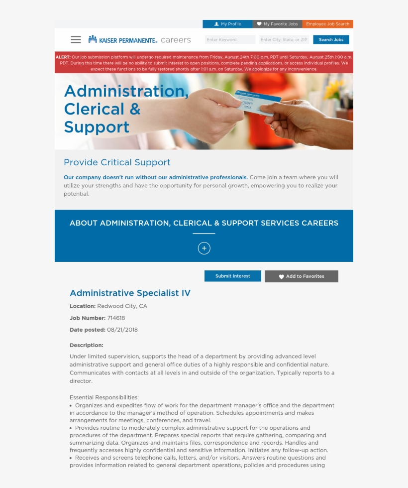 Kaiser Permanente - Web Page, transparent png #9504487