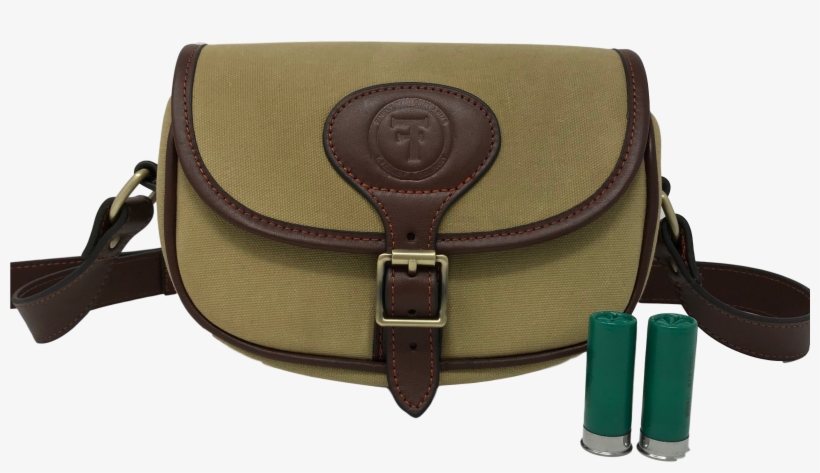 English Speed Bag Waxed Canvas And Genuine Leather - English Shotgun Ammo Bags, transparent png #9504859