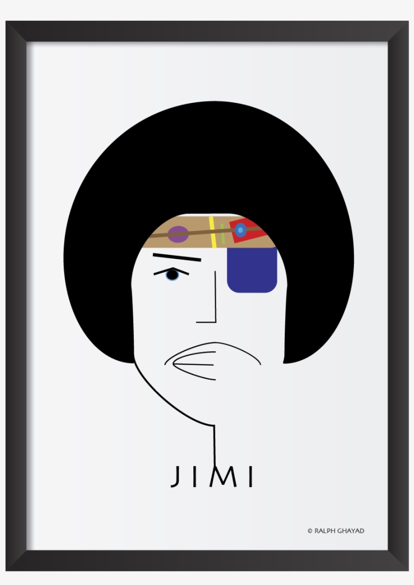 Jimi Hendrix - Circle, transparent png #9505434