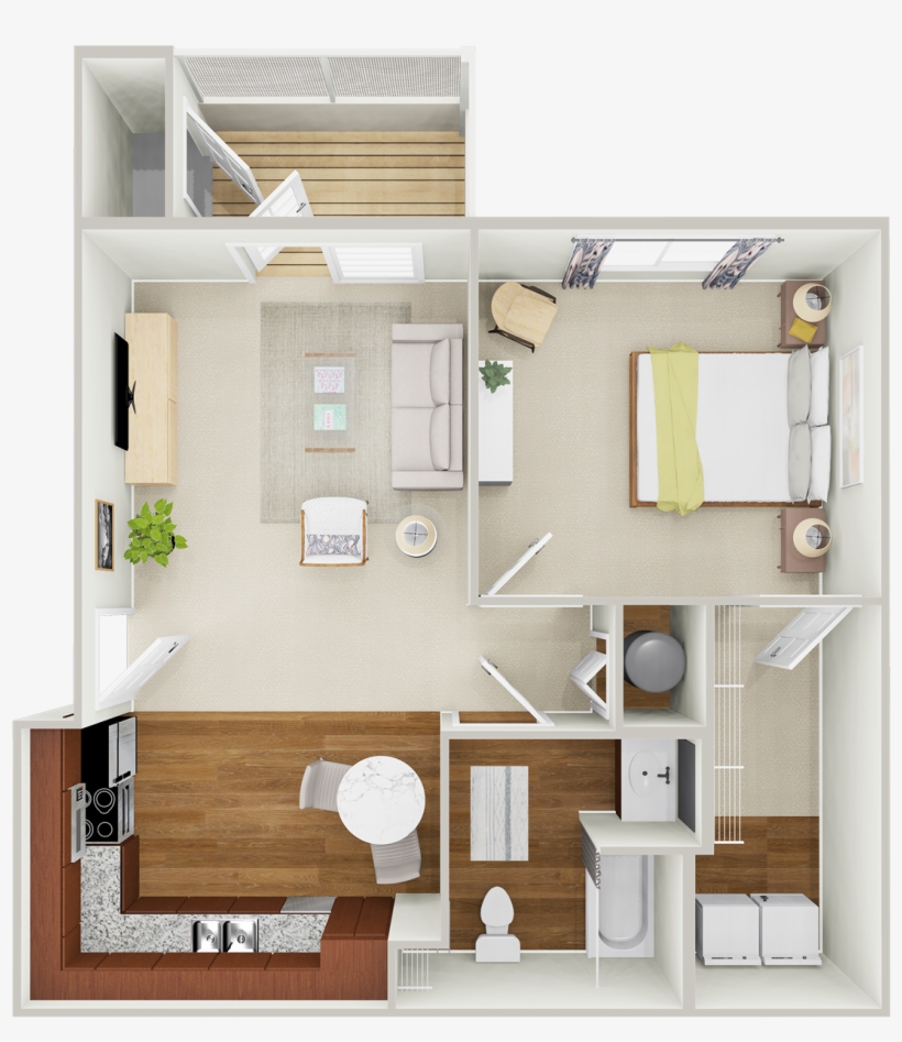 1 Bedroom Floor Plan - Ardmore New River, transparent png #9506624