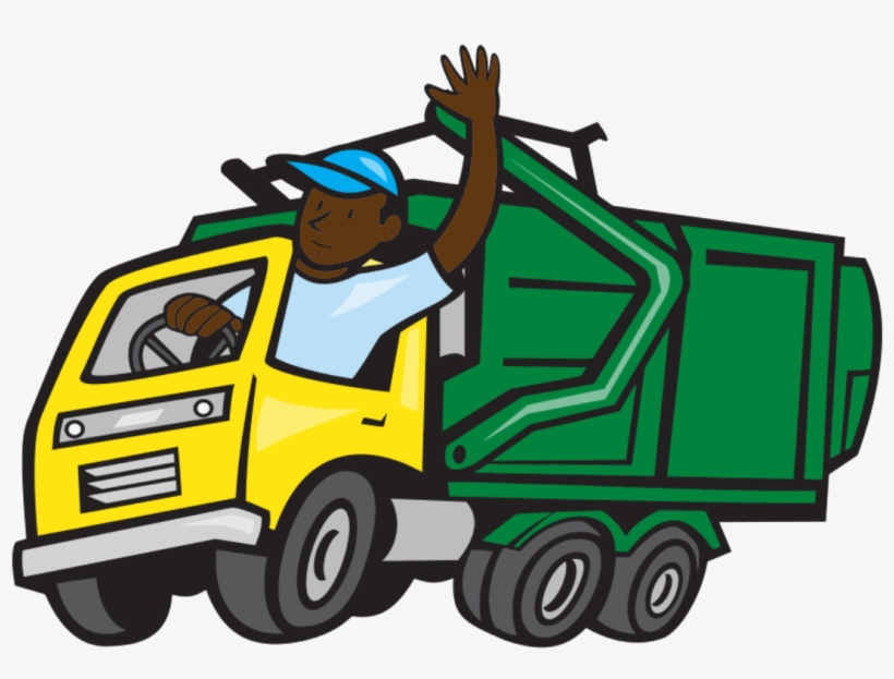 Mac's Moving /rubbish Removal Services - Cartoon Garbage Truck, transparent png #9507374
