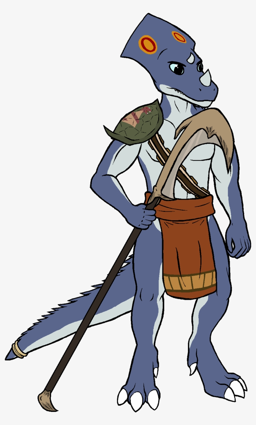 “@geshouru The Dragonborn's Lizardman/dragonborn Paladin - Cartoon, transparent png #9507380