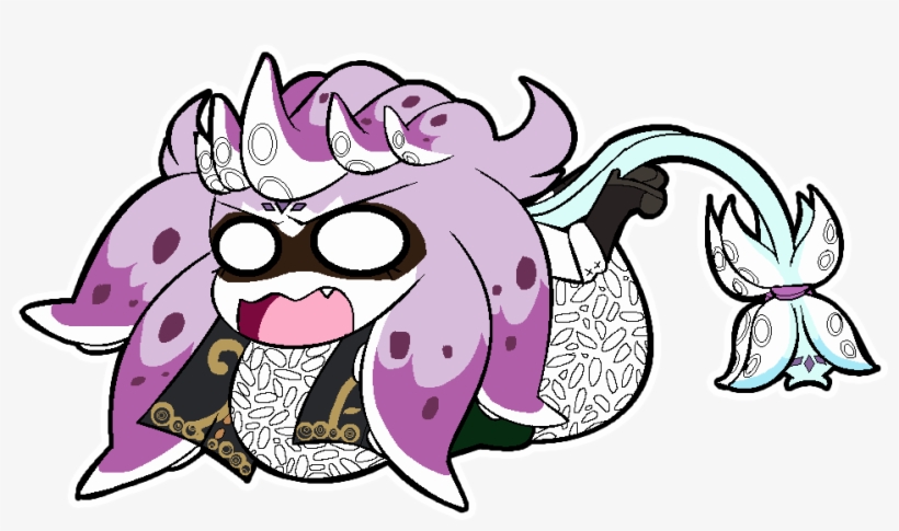 T's A Angry Sharasquid Sushi > - Cartoon, transparent png #9507758