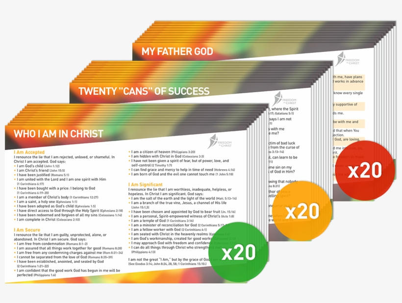 Freedom In Christ Course Postcard Pack - Online Advertising, transparent png #9508655