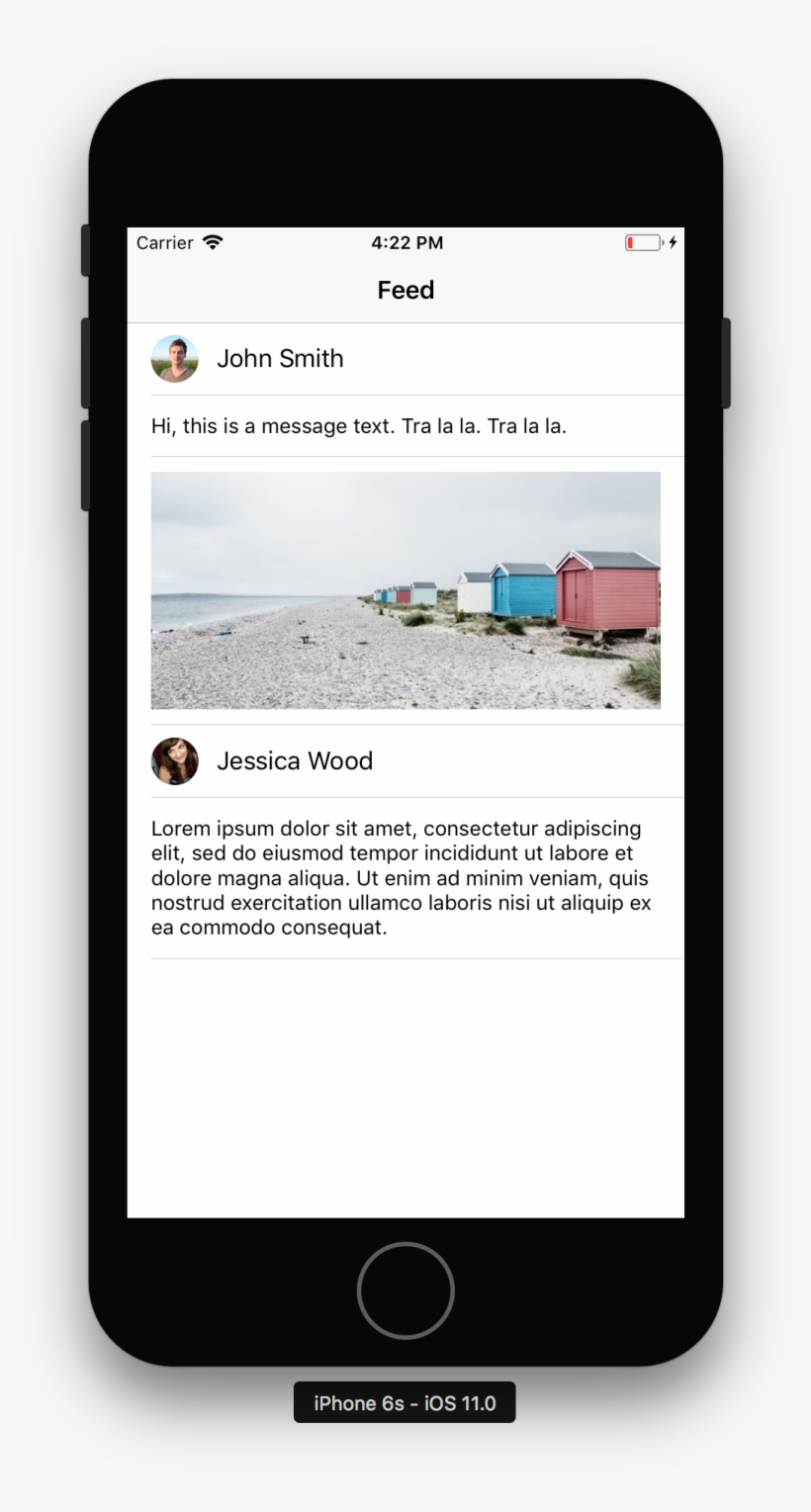 We Need To Display A Feed With A Different Type Of - React Native Ios Simulator, transparent png #9508795
