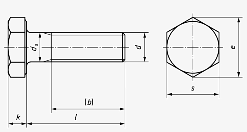 Basic Bolt Dimensions Image - Diagram, transparent png #9509414