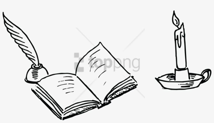 Free Png Book And Pen Drawing Png Image With Transparent - Drawing Of Book And Pen, transparent png #9509532