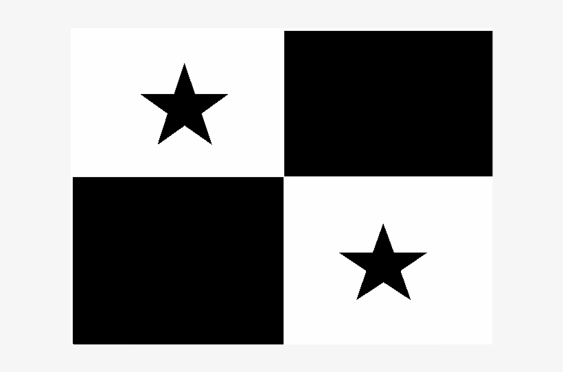 Flag Of Panama Logo Black And White - Symmetry, transparent png #9509568
