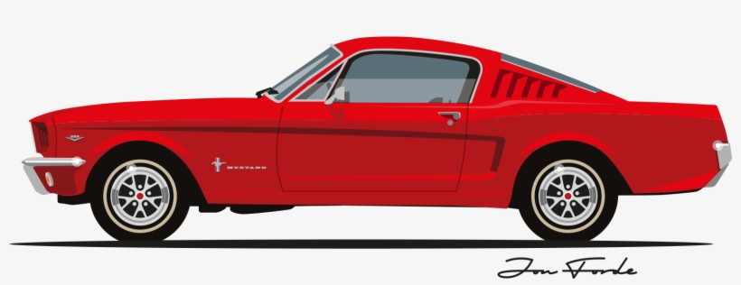 Master Lead 0027 Vector Smart Object - 1965 Mustang Fastback Vector, transparent png #9509690