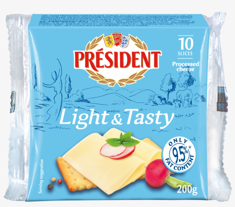 Light Processed Cheese Slices - 總統 牌 芝士, transparent png #9510462