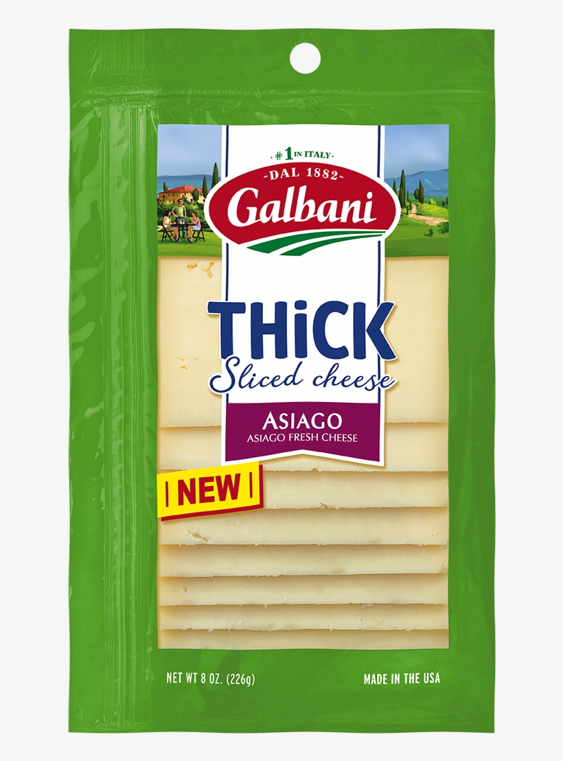 Thick Sliced Asiago - Mozzarella Cheese Slice Pack, transparent png #9510596