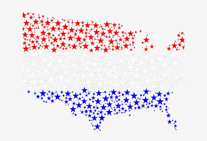 Map Of The Usa Flag Clipart Transparent - Estrellas De Estados Unidos Png, transparent png #9511039