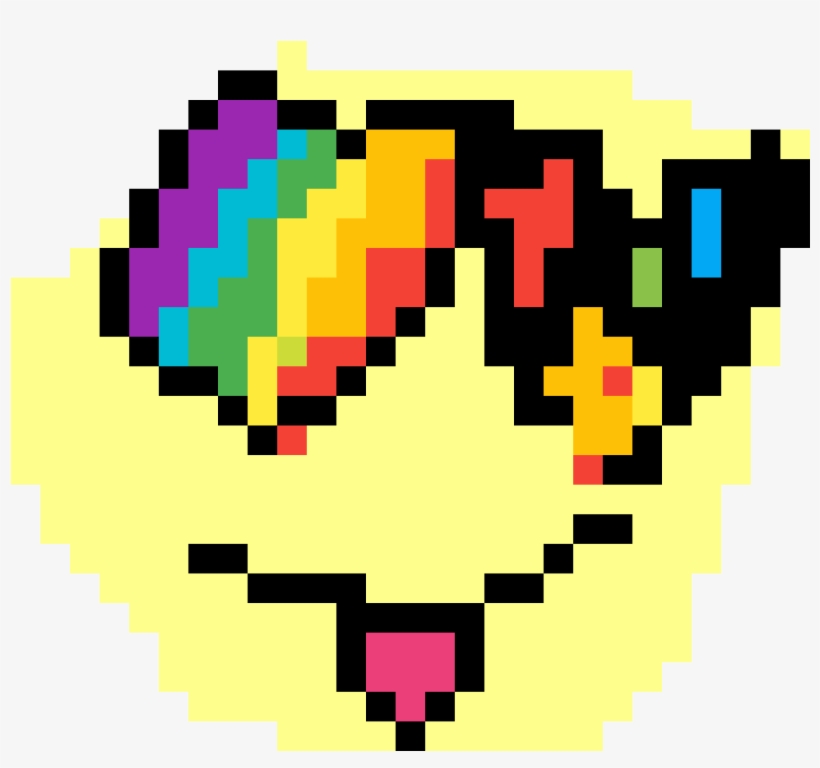 Emoji Rainbow Loving Face - Pixel Art Rainbow Heart, transparent png #9511683