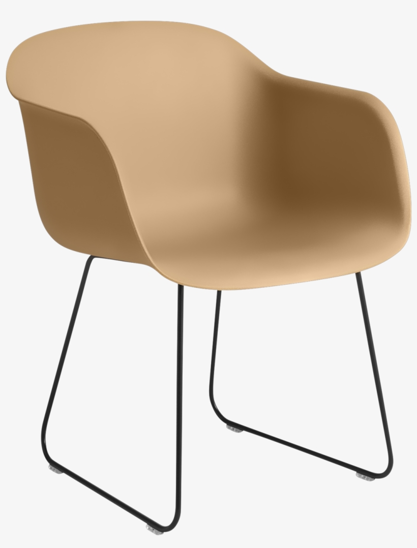 70055 Fiber Armchair Sled Ochreblack 1504450925 - Chair, transparent png #9512258