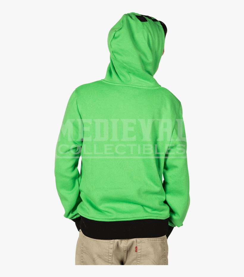 Minecraft Creeper Anatomy Youth Hooded Jacket - Sueteres De Creepers, transparent png #9512298
