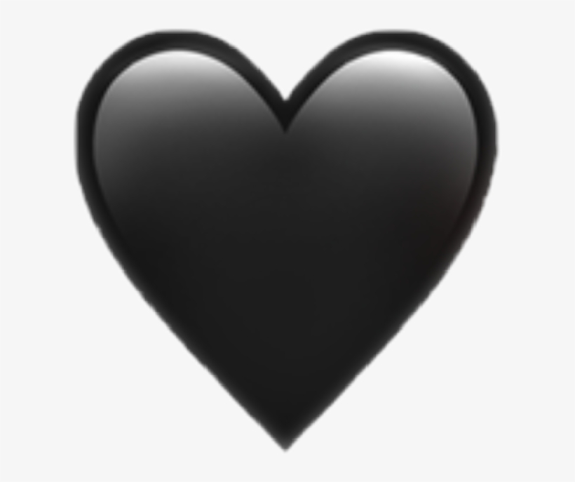 Summary Black Heart Suit Emoji Emojipedia - Black Heart Emoji Whatsapp, transparent png #9512817