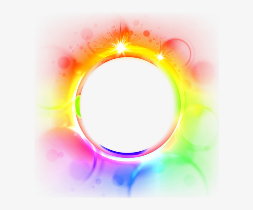 Cadres Photoshop Effects, Tutorials, Image, Polyvore, - Round Colorful Border Png, transparent png #9513332