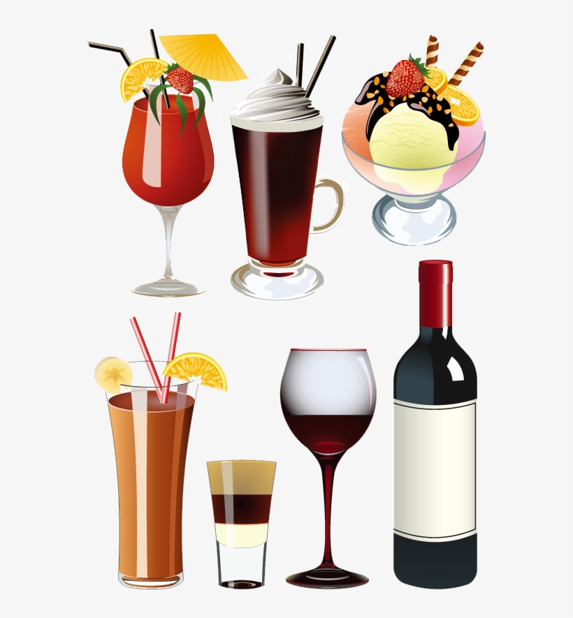 Ice Cream, Soft Drink, Cocktail, Glass Png Image With - Ice Cream Vector, transparent png #9513568