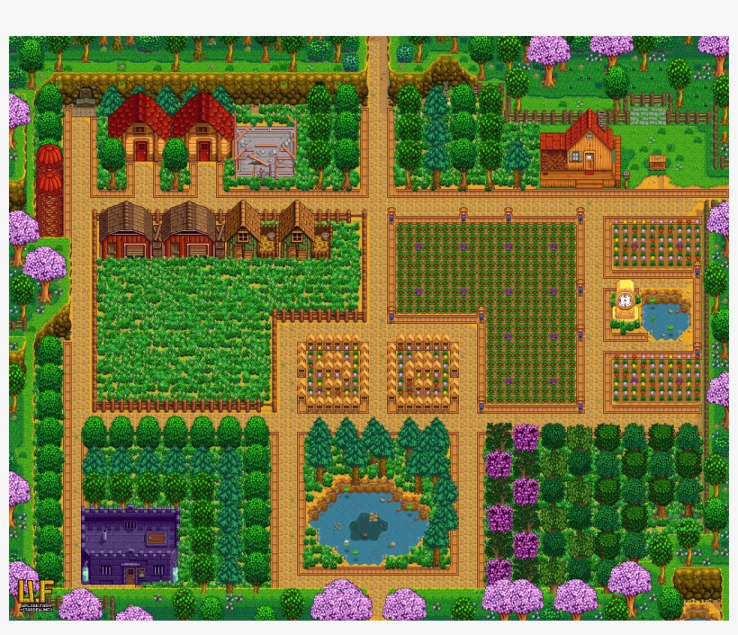 Farm Plan In Spring - スター デュー バレー 牧場 レイアウト, transparent png #9514797