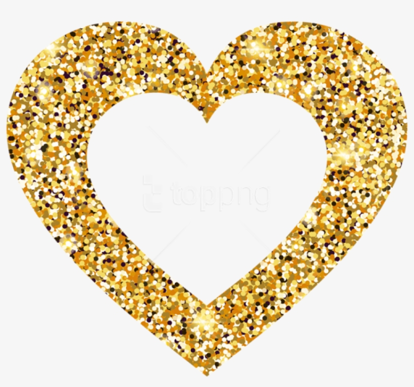 Free Png Golden Heart Transparent Png - Gold Heart Png Transparent, transparent png #9514866