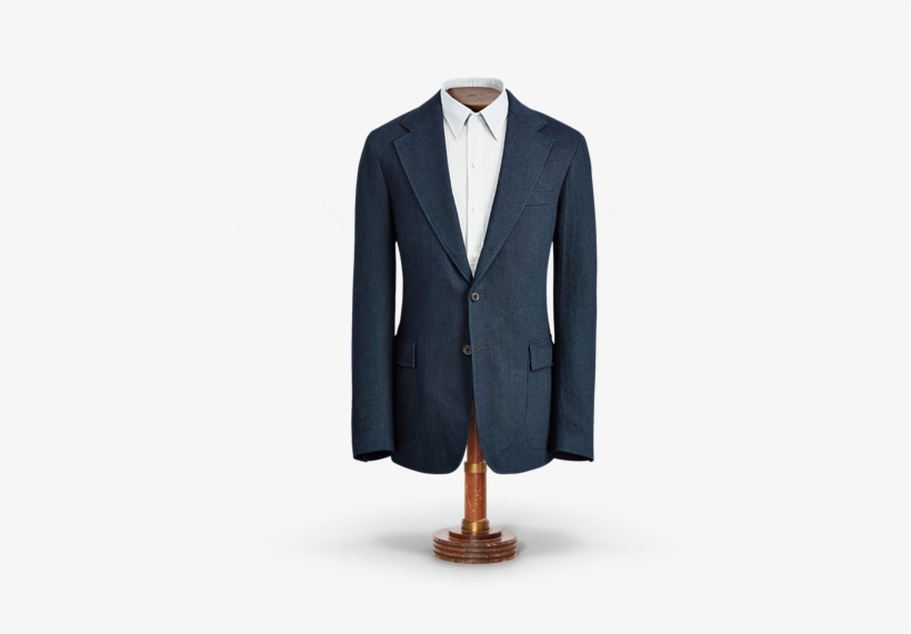 Indigo Cotton Sport Coats Trousers Ralph Lauren - Coat, transparent png #9515240