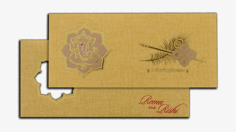 Hindu Wedding Cards - Envelope, transparent png #9515394
