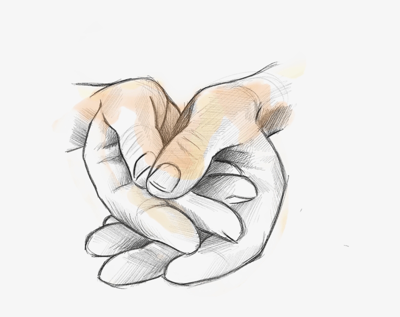 Our Story Begins With Caring Hands - Sketch, transparent png #9517847