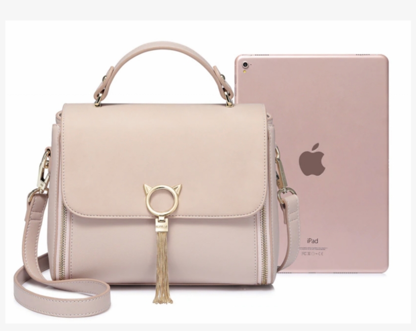 Pink Pu Leather Ladies Crossbody Or Shoulder Handbag - Handbag, transparent png #9518040